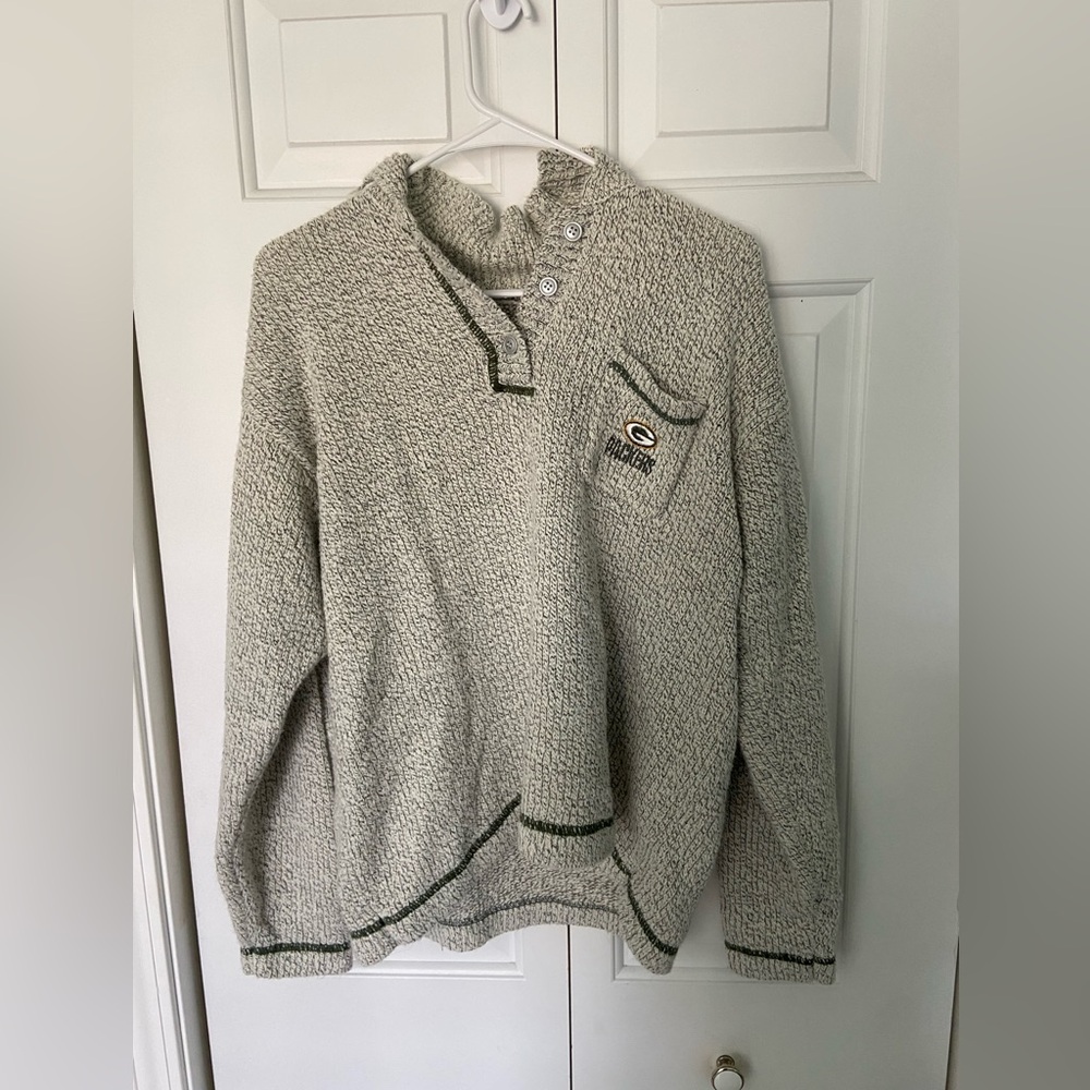 nfl women’s green bat packers vintage game day sweater